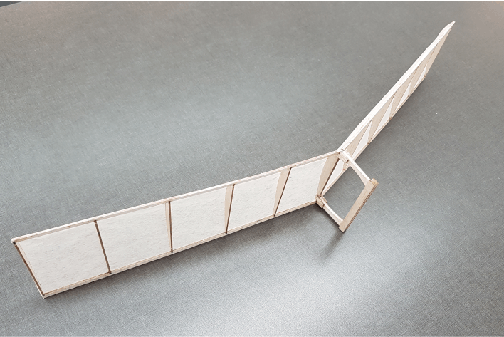 Laser Cut Wooden Aircraft Wing