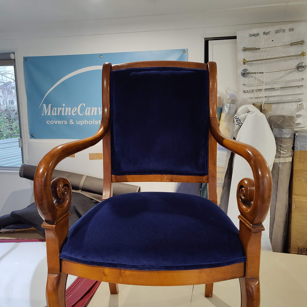 Arm chair - Blue velvet 2