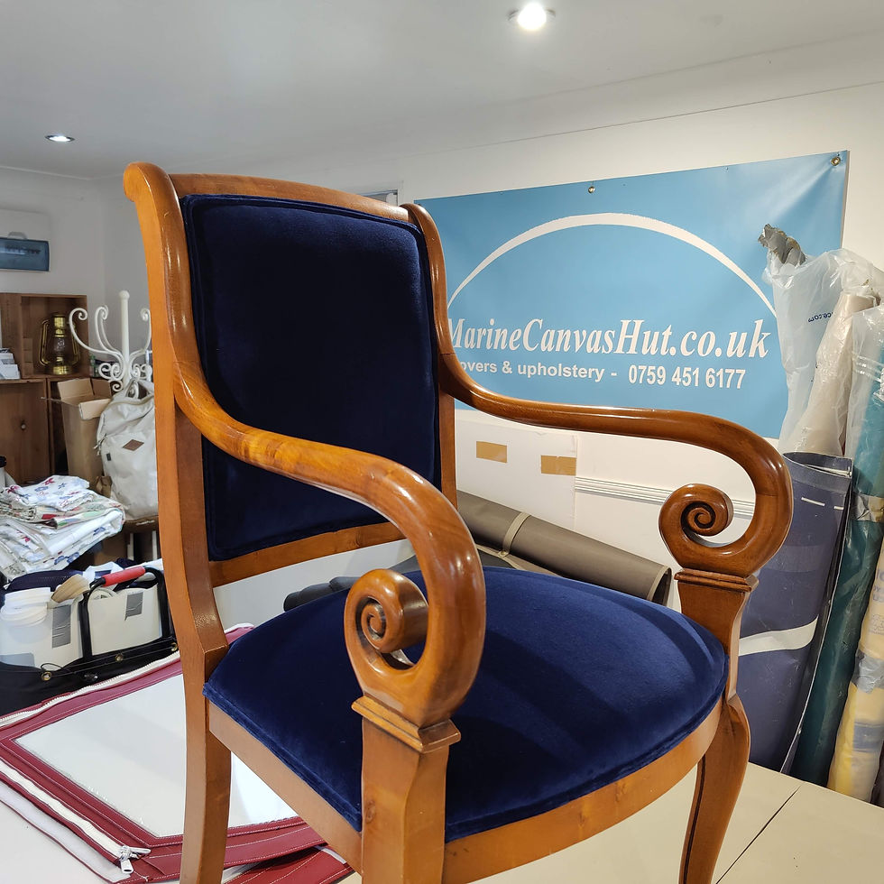 Arm chair - Blue velvet 1
