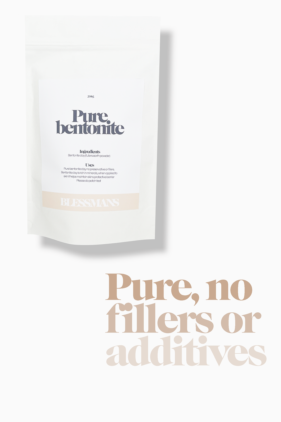 Miniatura: Pure bentonite clay powder calcium bentonite| Plastic free packaging