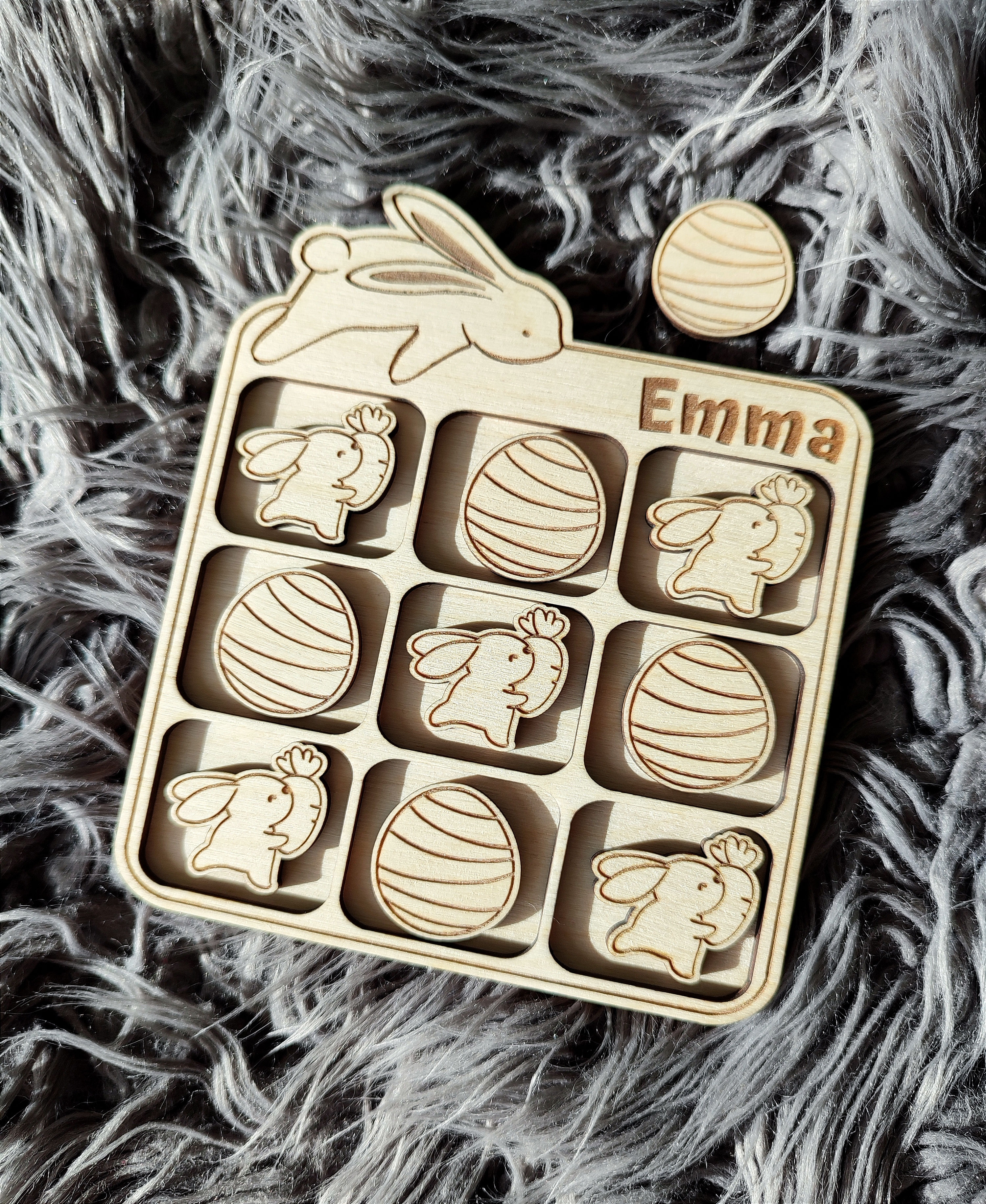 personalisiertes Tic Tac Toe Brettspiel