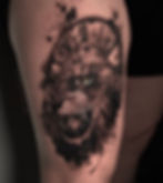 #lion #clock #realistic #blackandgrey #tattoo