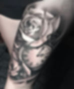 #roses #clock #realistic #blackandgrey #tattoo