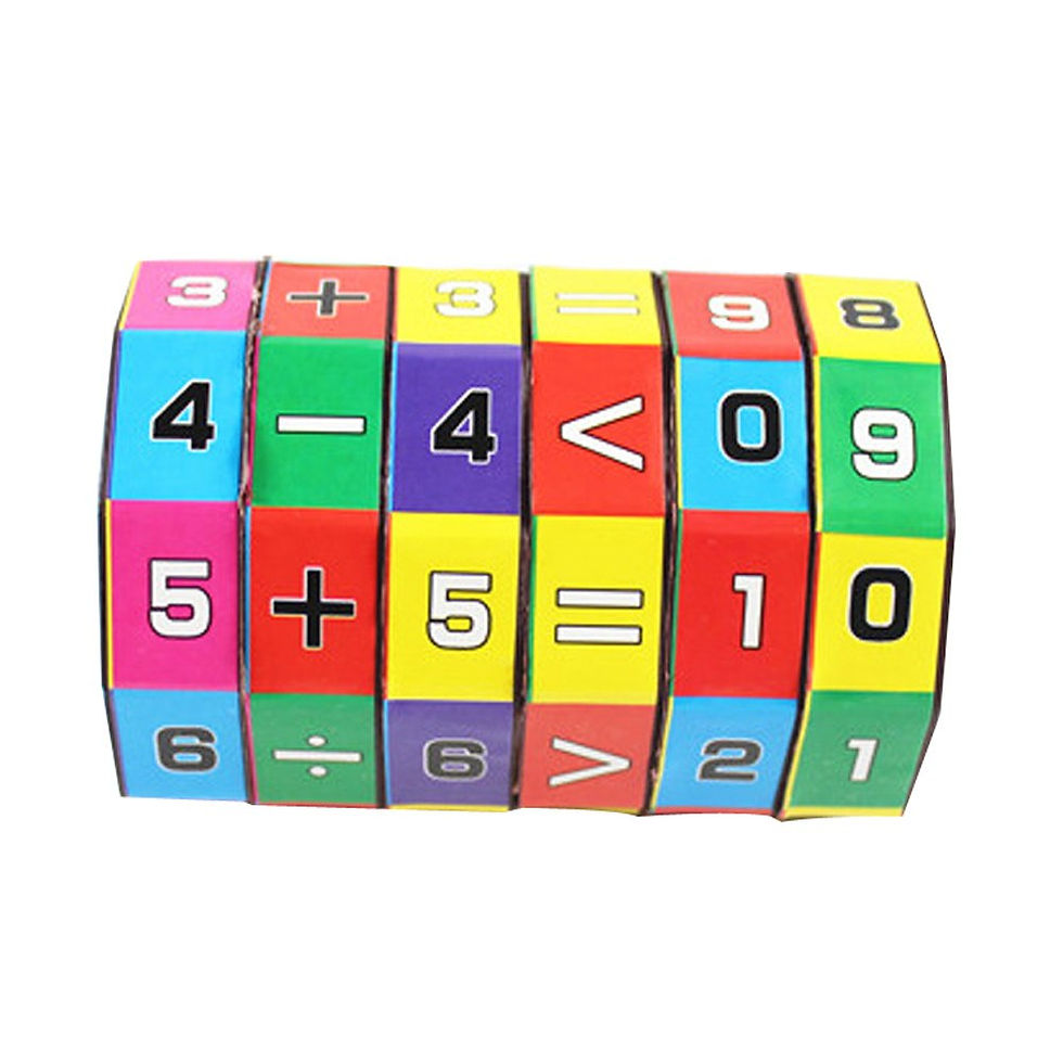 Thumbnail: Cylindrical Six-Sided Math Cube for Kids Learning Toy