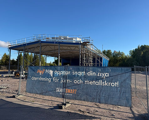 SkrotSmarts nya anläggning på Pistolvägen 22 i Örebro under uppbyggnad