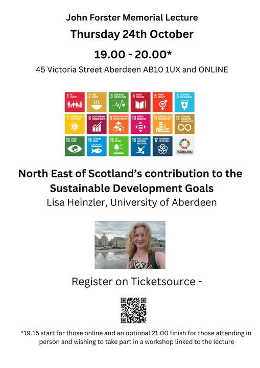 John  Forster Memorial Lecture - North East of Scotland's Contribution to the Sustainable Development Goals 