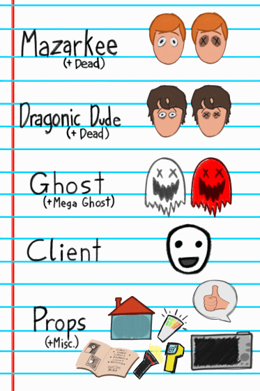 Paranormal Investistreamer - Asset Lineup.gif