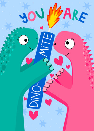 Dino-Mite Greeting Card