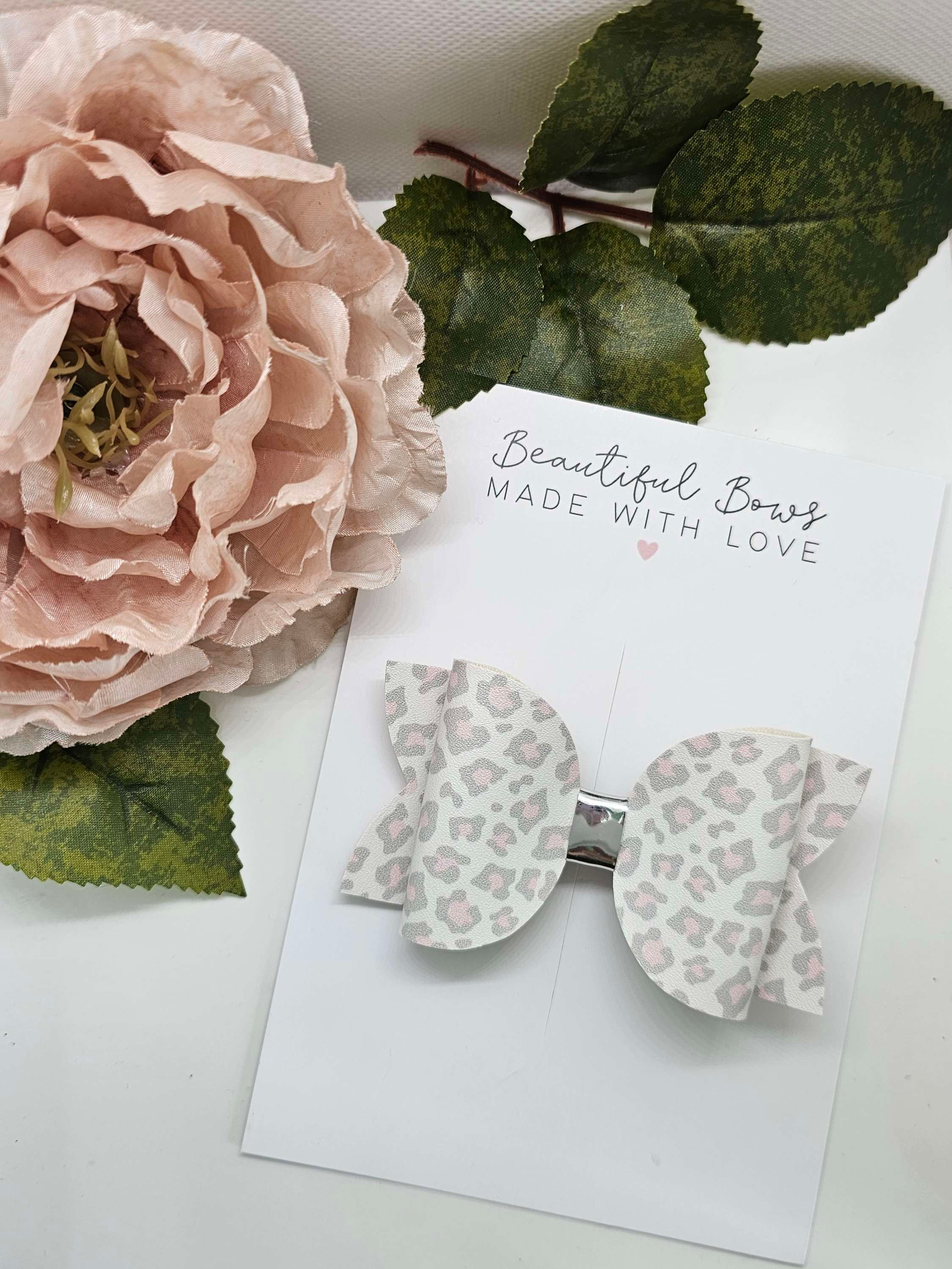 Leopard Spots Bow Clip