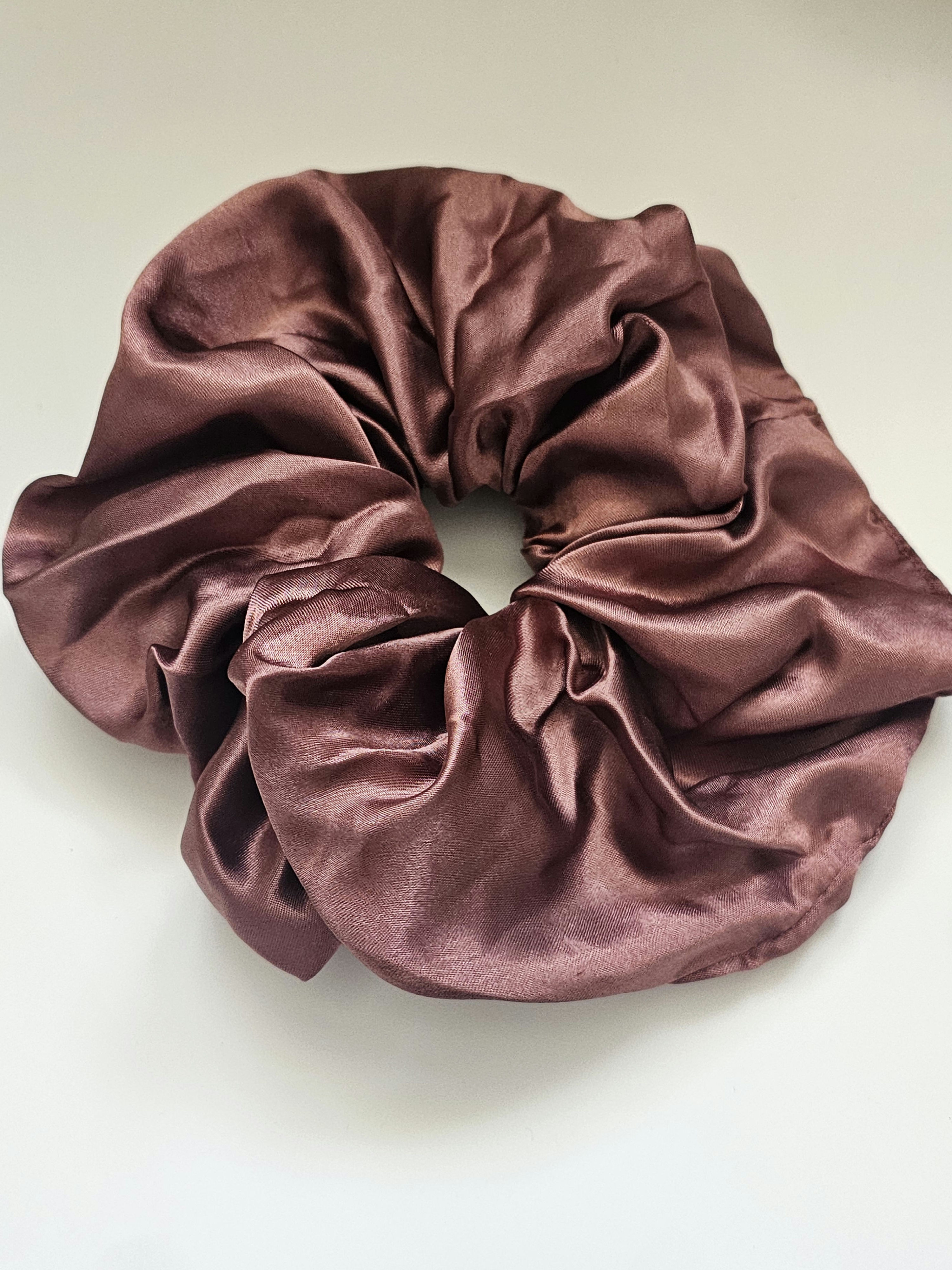 Oversized Silk Satin Scrunchies | Spiced Cinnamon