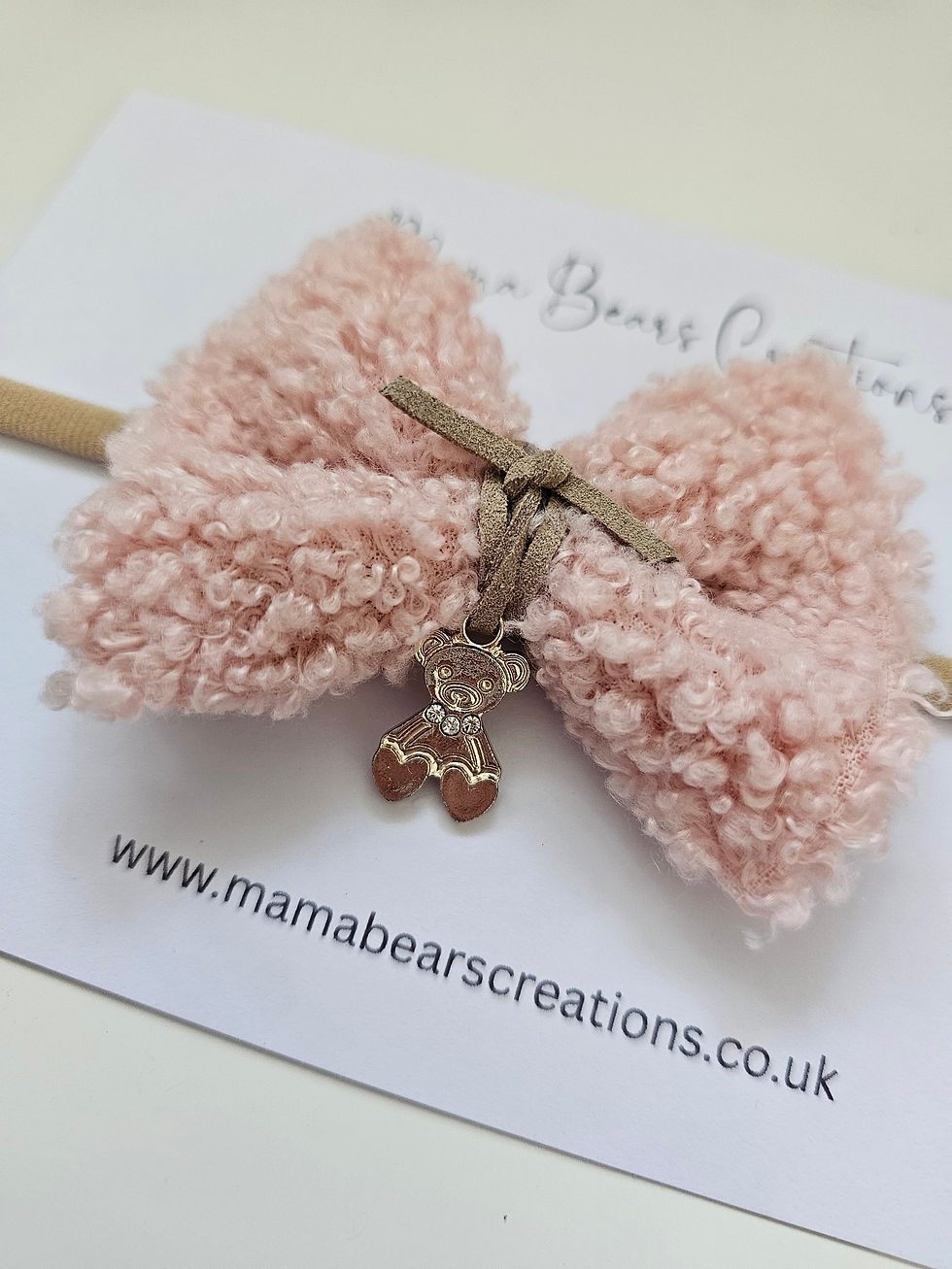 Thumbnail: 
🧸 "Teddy Luxe" Bouclé Bow 