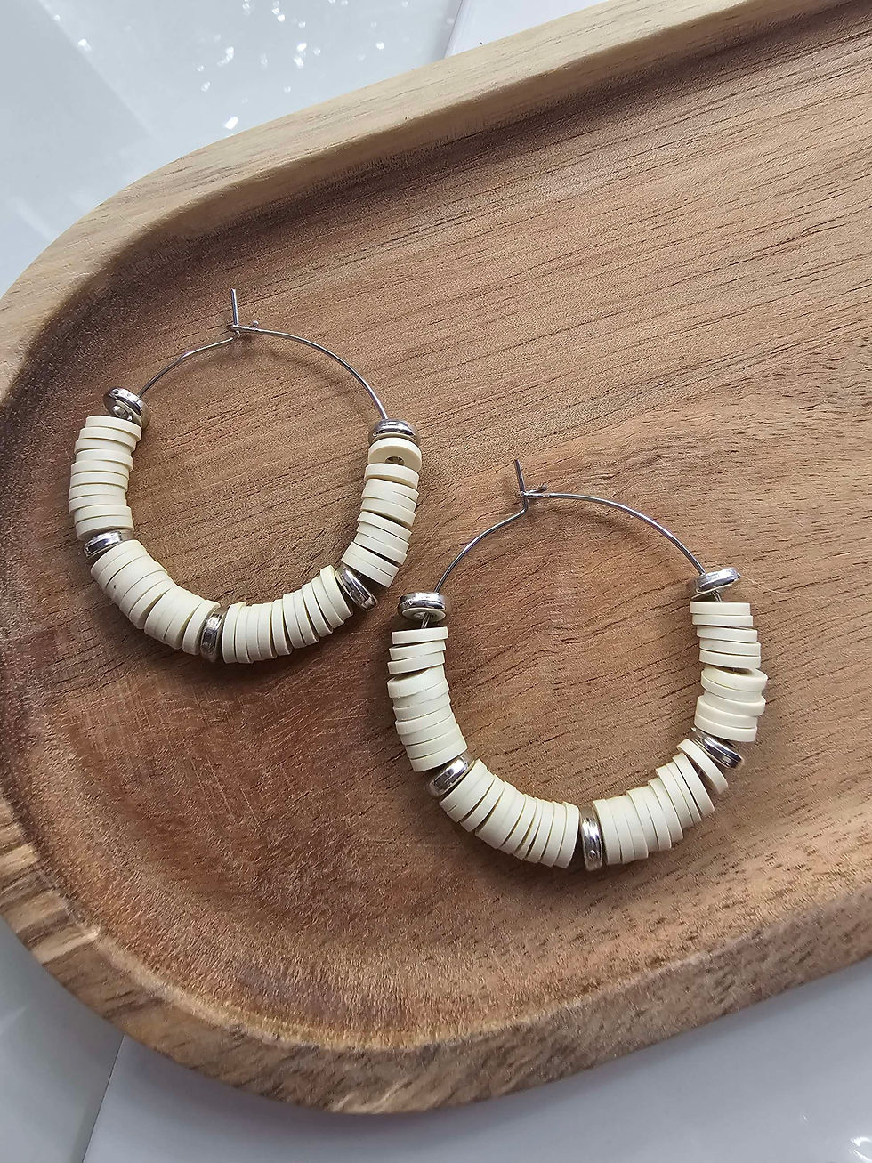 Thumbnail: Heishi Beaded Hoops
