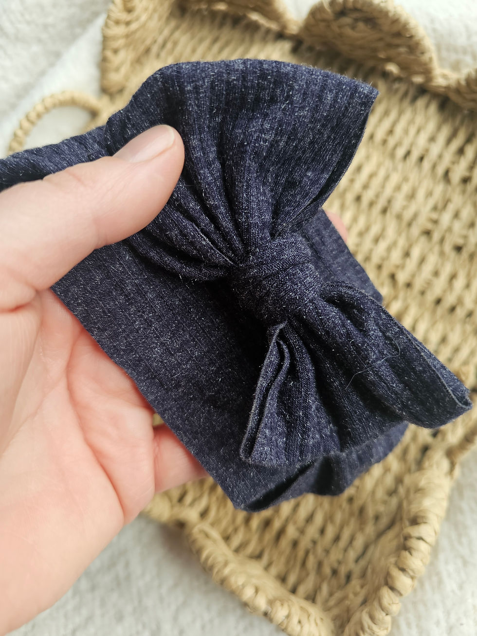Thumbnail: Amber Ribbed Topknots | Ink Blue