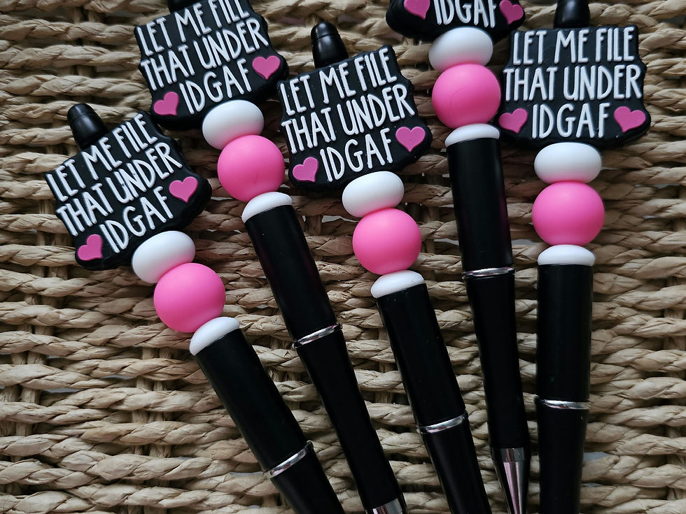 Let Me File That Under IDGAF! Silicone Bead Pen