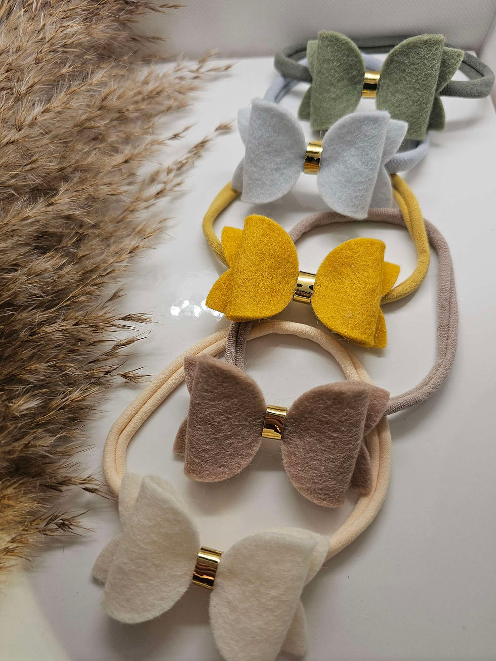 Thumbnail: Autumn Hue Baby Bow Headband Set