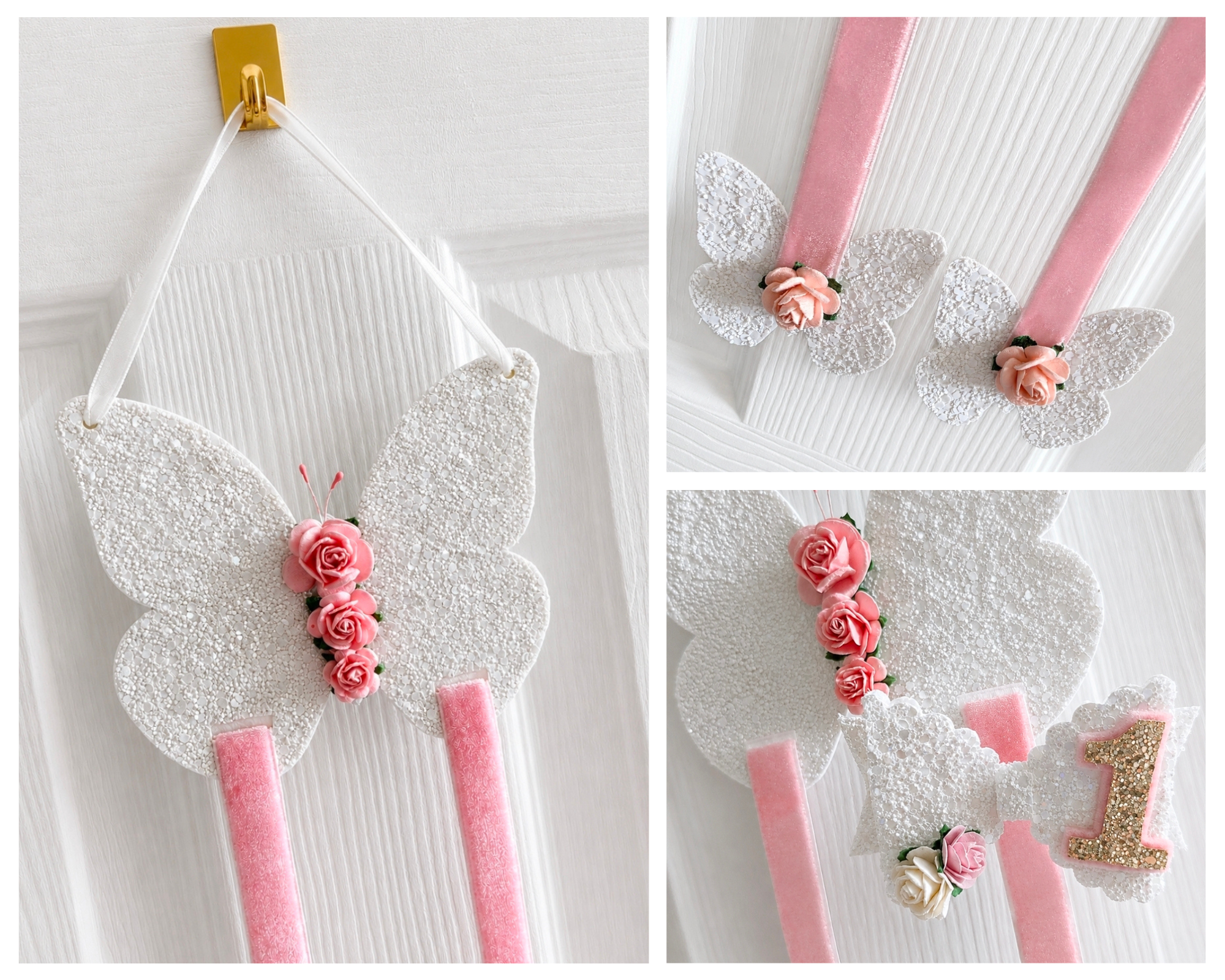 Butterfly Bow Holder |  Hair Bow Storage | Girls Bedroom Decor