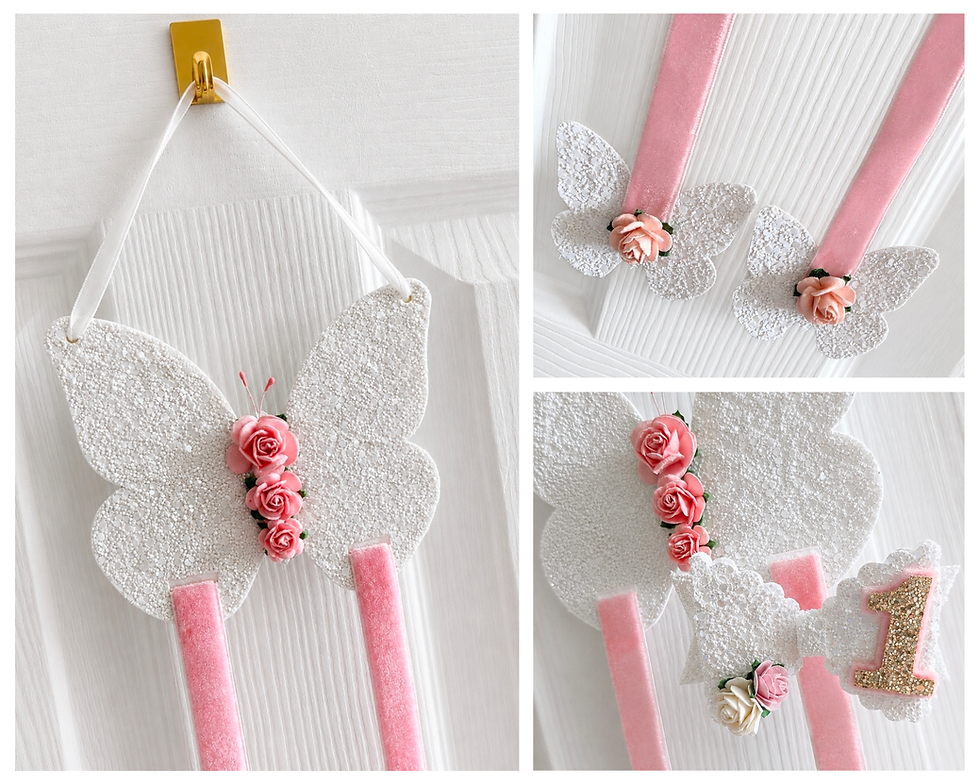 Thumbnail: Butterfly Bow Holder |  Hair Bow Storage | Girls Bedroom Decor