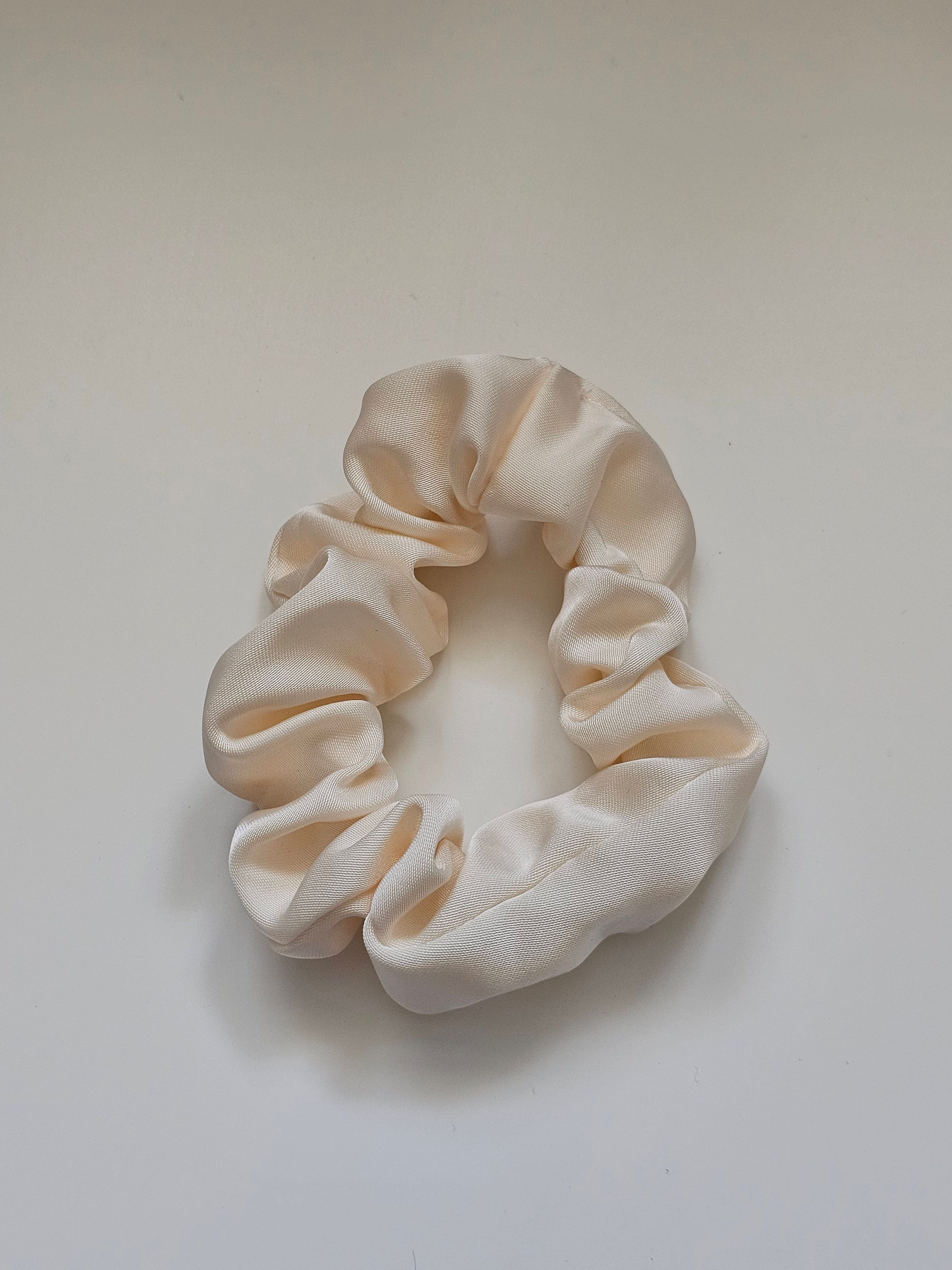 Skinny Satin Scrunchie | Vanilla Silk