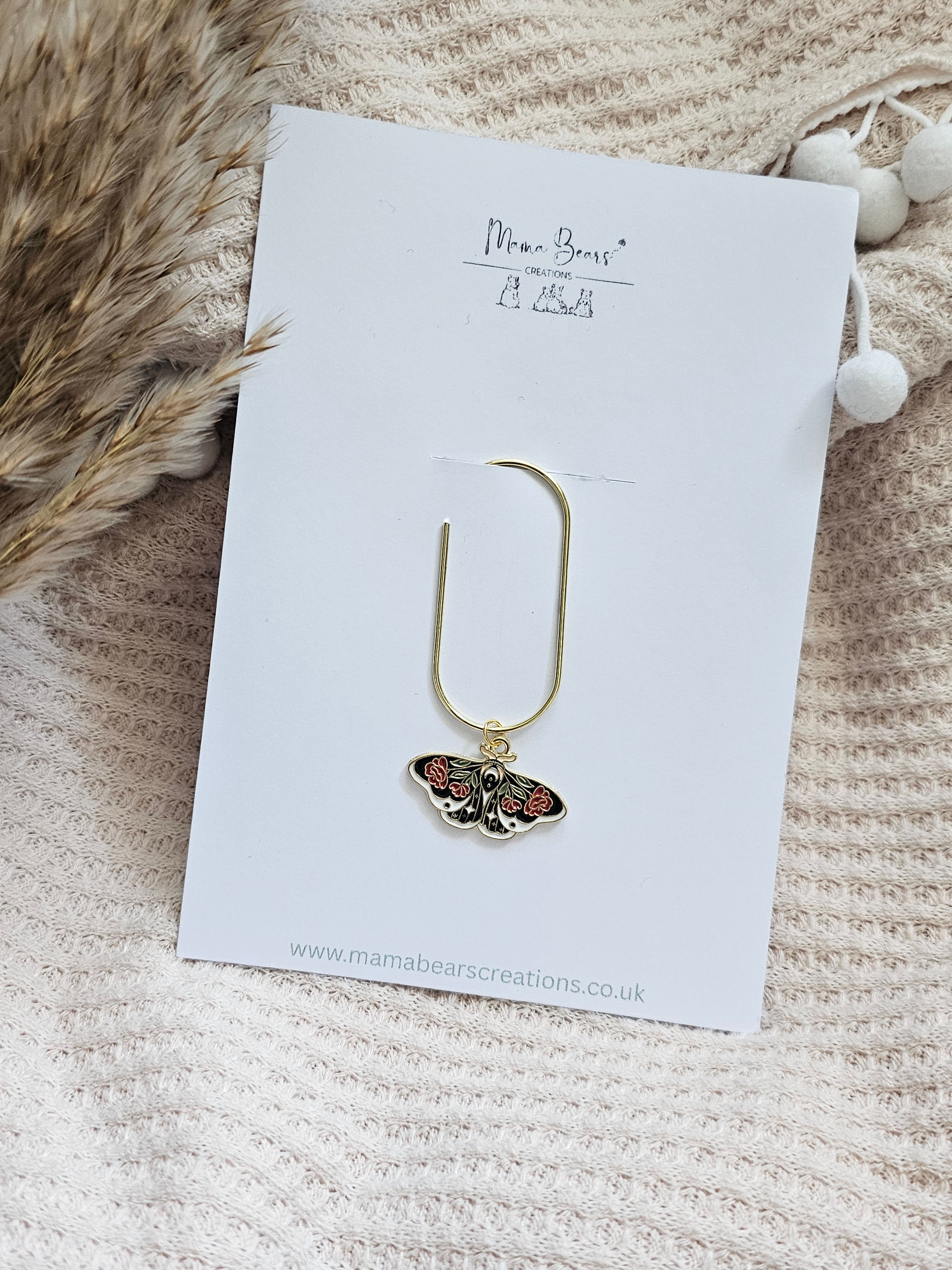 Bloomwing Moth Charm Planner Clip