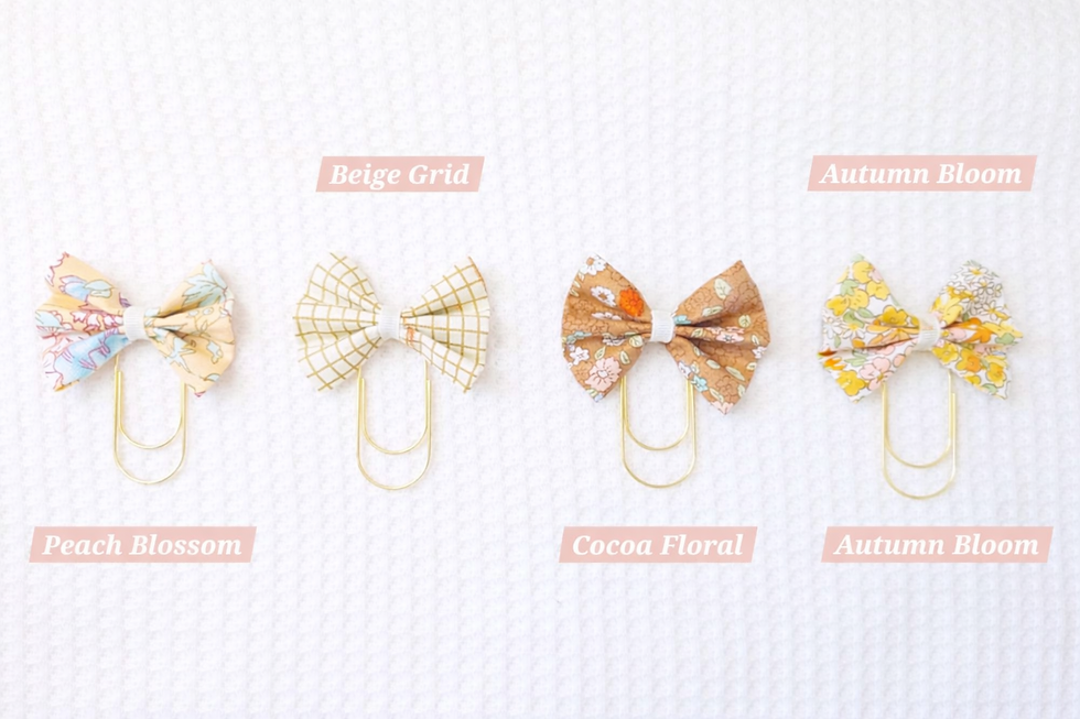 Thumbnail: Handmade Cotton Bow Planner Clip