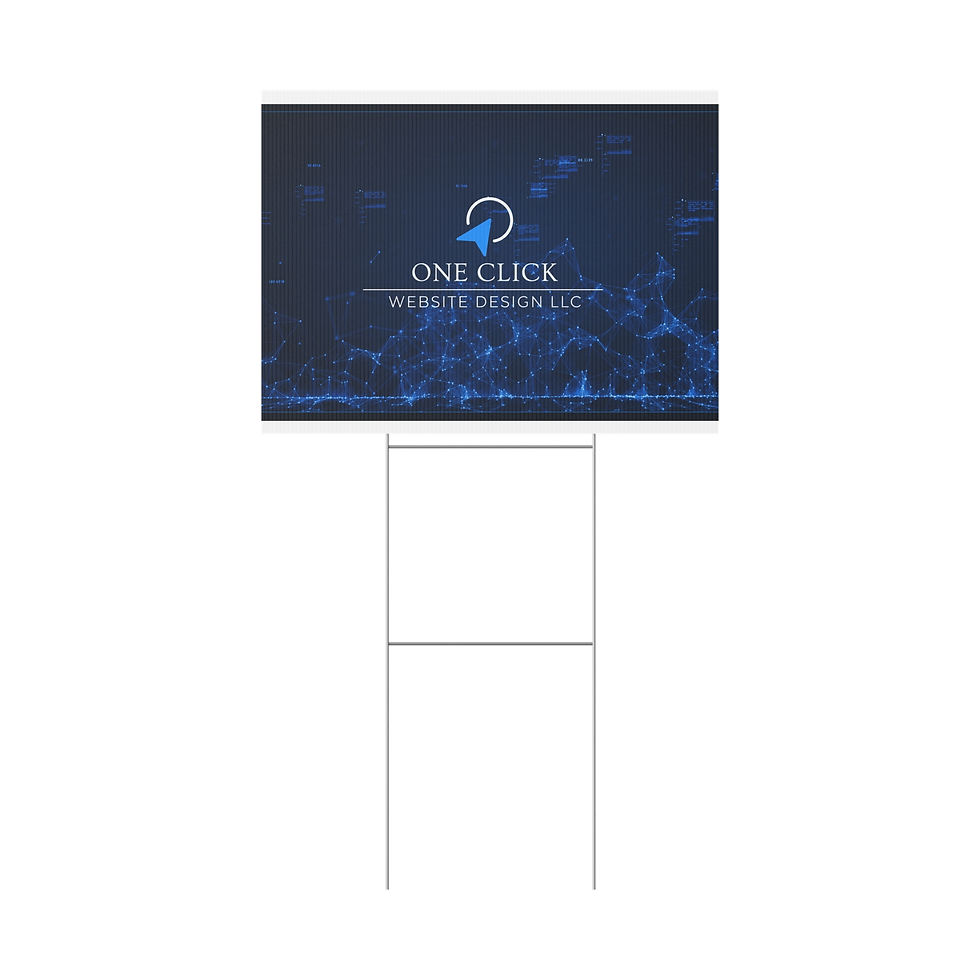 Miniatura: Yard Sign – One Click Website Design LLC (Blue Tech Logo)