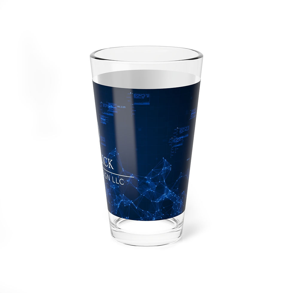 Miniatura: 16oz Branded Mixing Glass — One Click Website Design Logo Pint Glass