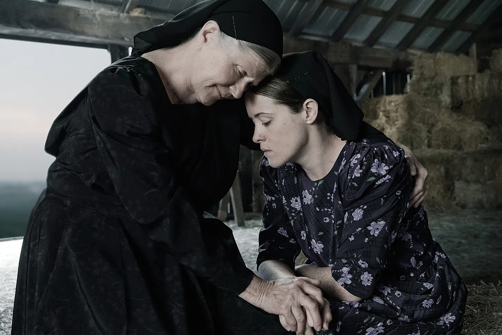 Judith Ivey and Claire Foy in ‘Women Talking ‘