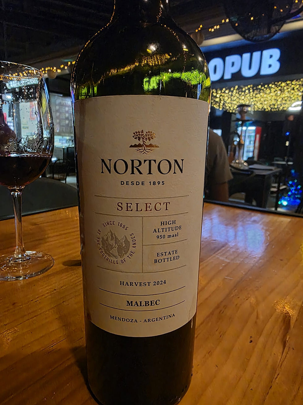 “Norton Select Malbec” is bijna niet online te vinden in Europa.
