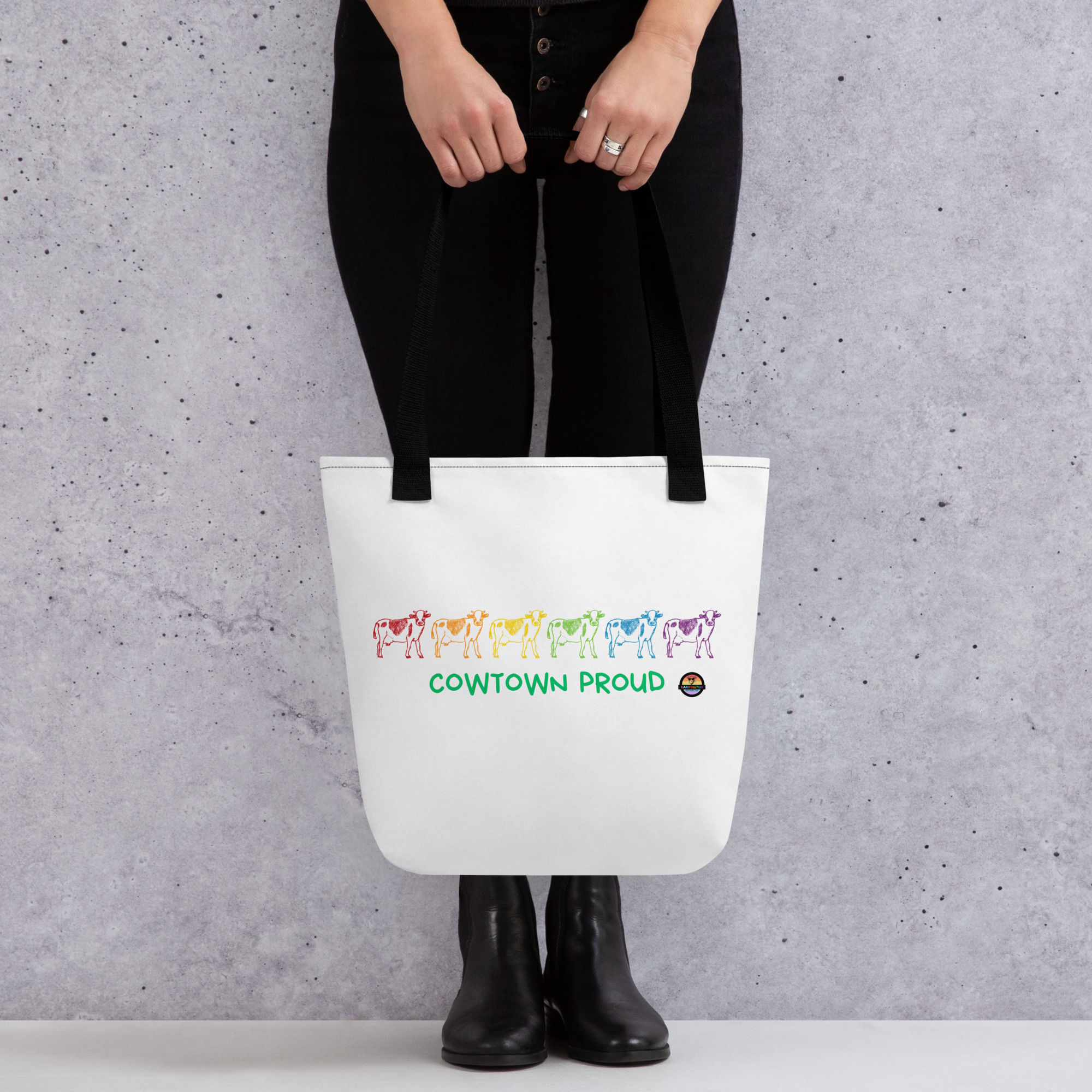 Carrollton Rainbow Cow Parade Tote bag