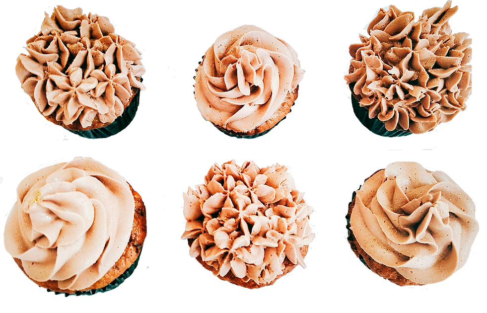 Cupcakes de plátano co Betún