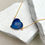 Thumbnail: Lapis Lazuli Connector Heart Gold Plated Necklace