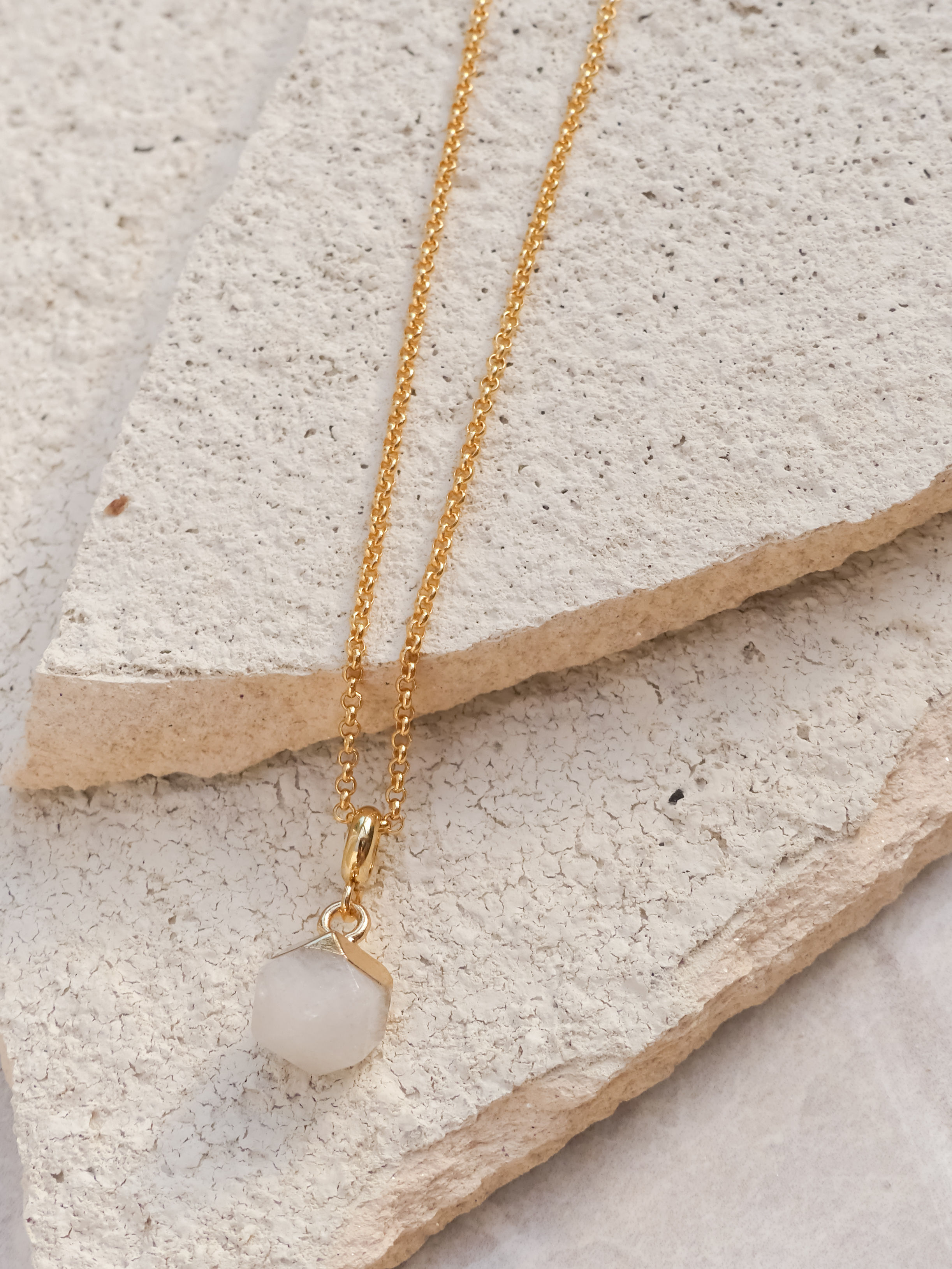 Jade Nugget Gold Plated Necklace