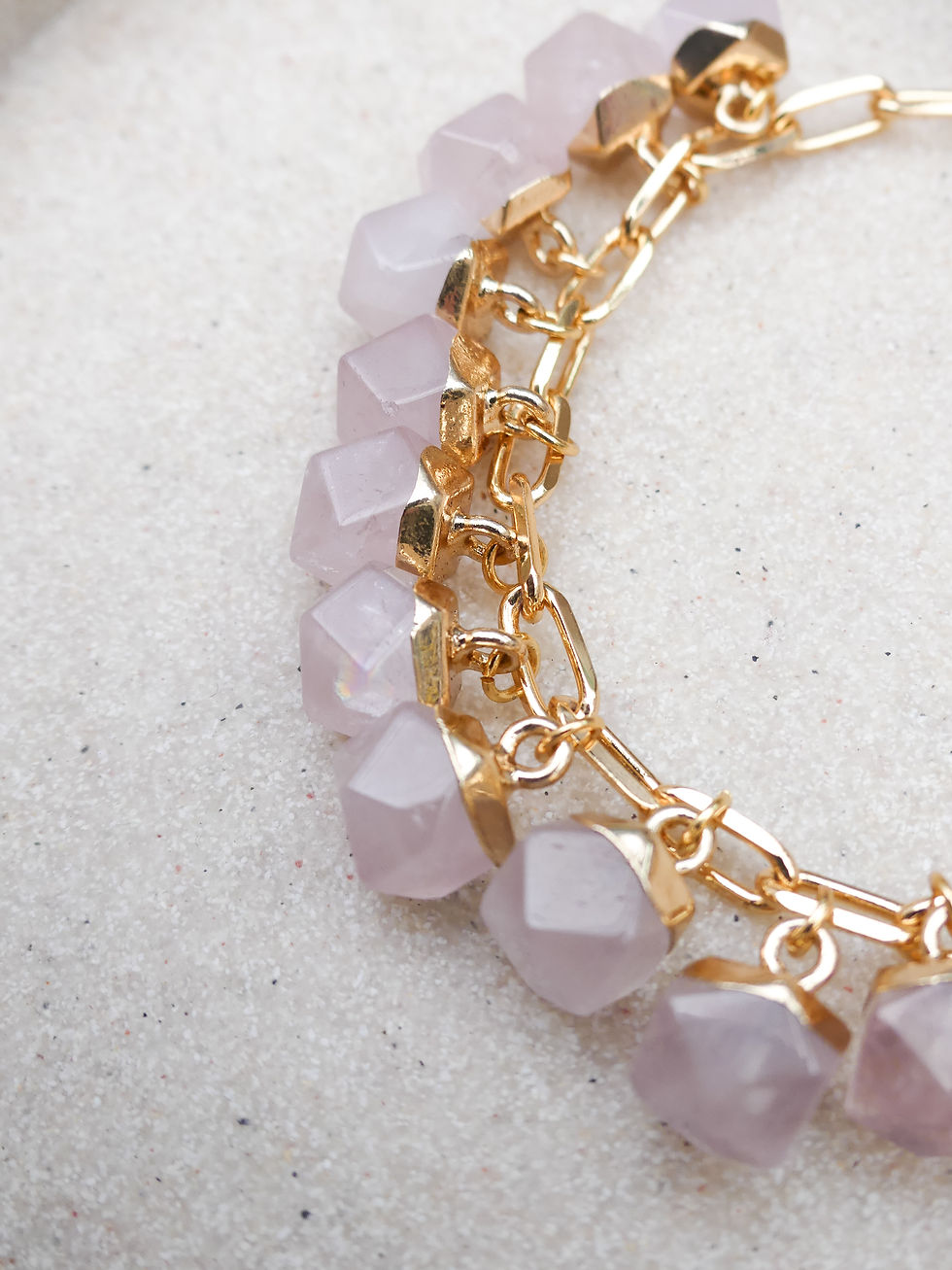 Thumbnail: Rose Quartz Nugget Bracelet
