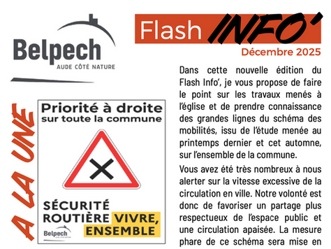 Flash info' décembre 2025