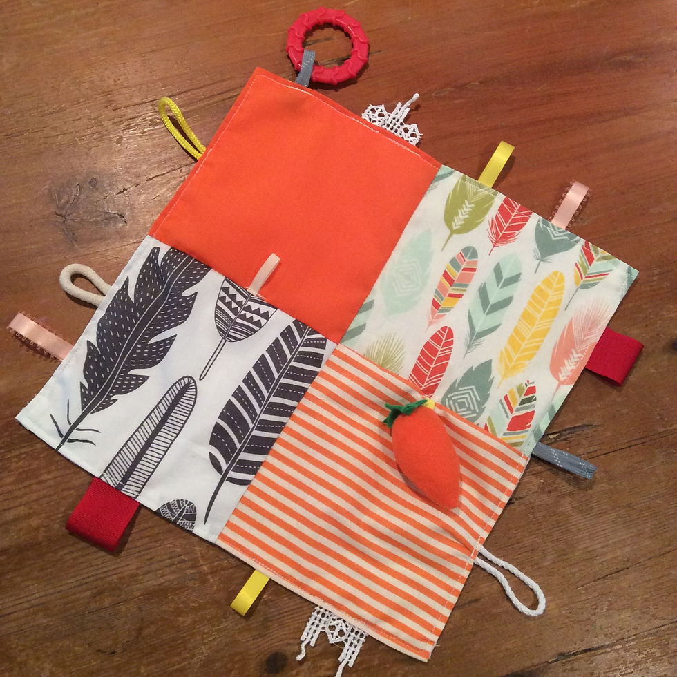 Orange 28cm x 28cm Taggie With Crinkle Carrot