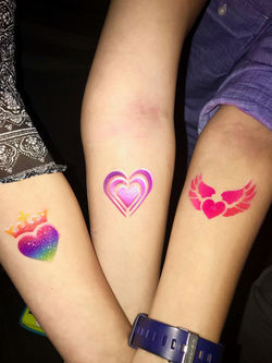 Glitter tattoos, AirBrush Tattoos, m