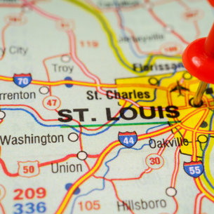 st. luis missouri map