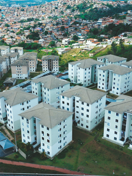 Imagens aéreas de conjunto predial