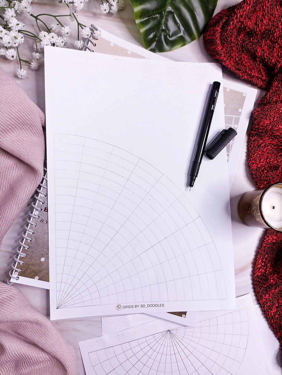 Sample page from The Book of Mandala Layouts showing a detailed mandala layout design.