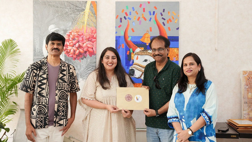 Shruti | SD Doodles receives certificates and memorabilia during the Darohar Felicitation event in Dubai