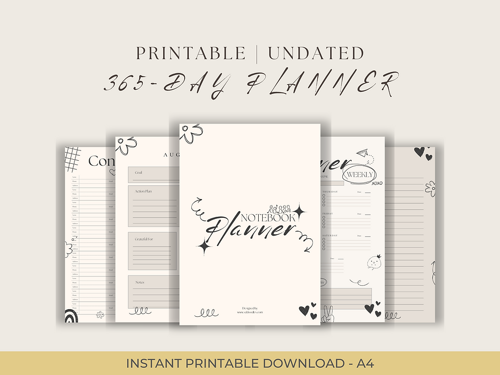 Speak peak into the the pages of the undated planner