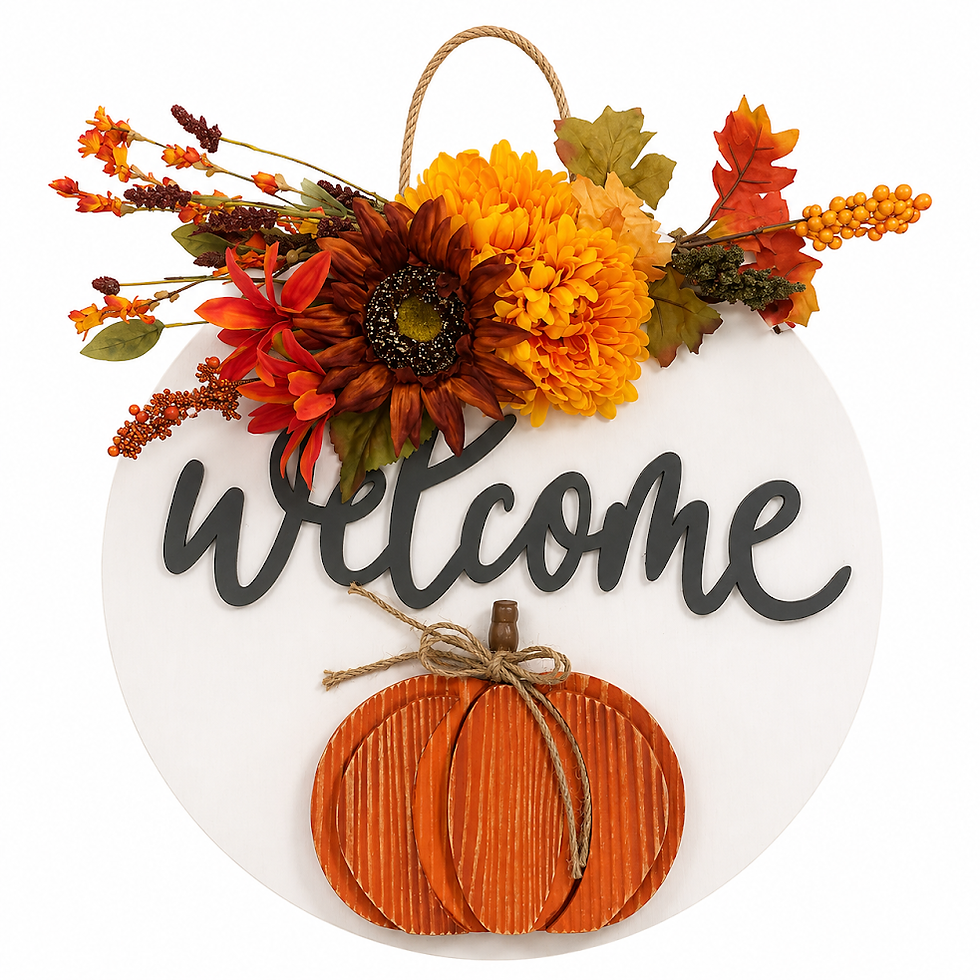 Welcome Pumpkin Round