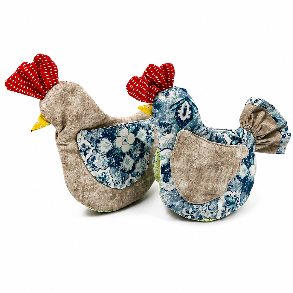 Ruffle Tail Chicken Blue Custom Order