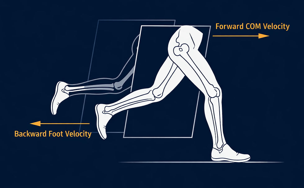 Foot velocity and backward swing