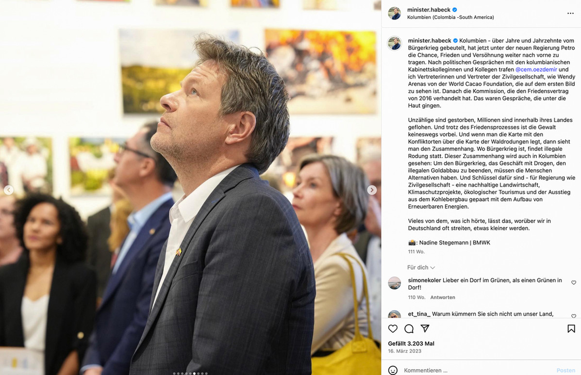 Instagram Post Robert Habeck