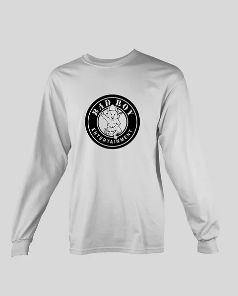 Bad Boy Records Logo Long Sleeve T Shirt B Side Clothing