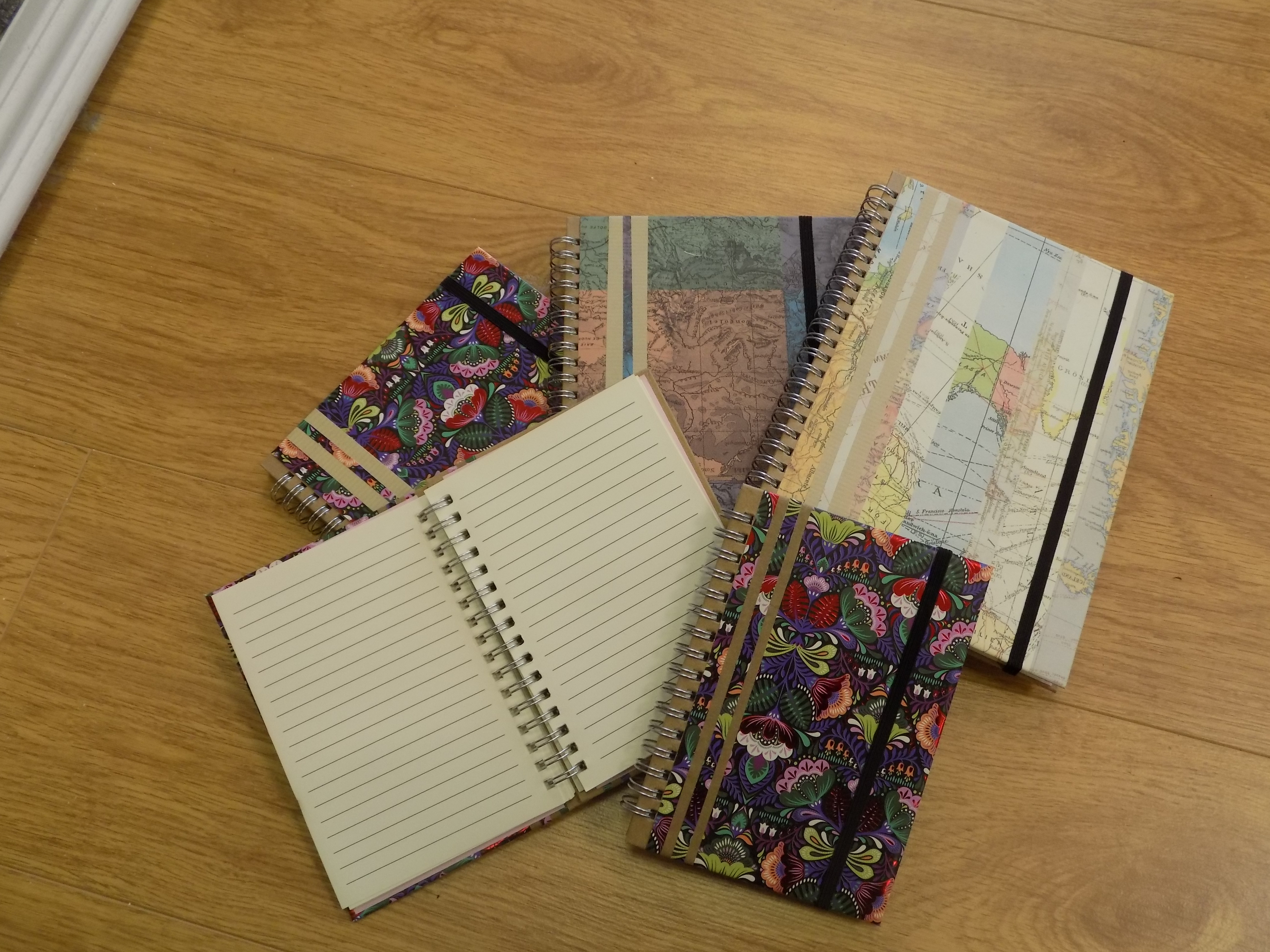 Handmade covered notebooks