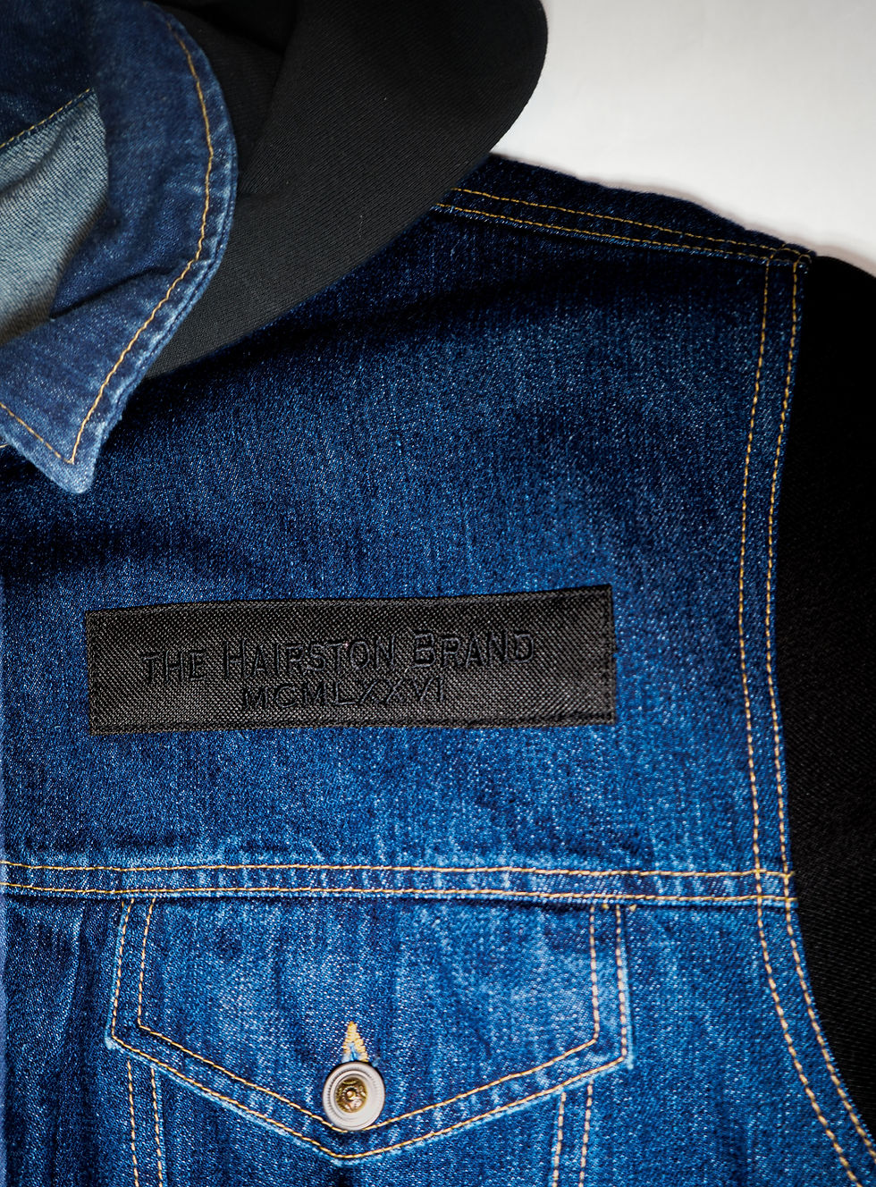 Thumbnail: Toujours Fidele Vintage Denim Trucker/Hoodie Hybrid Combo