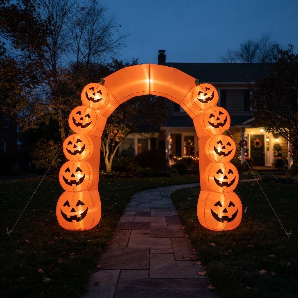 8-Ft Inflatable Pumpkin Archway