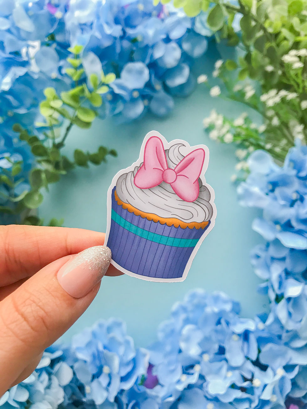 Thumbnail: Daisy Duck Cupcake Sticker | Glossy or Matte Paper